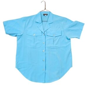 Women's Blue Short Sleeve Shirt,NWOT